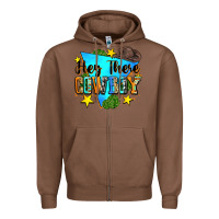 Chestnut hey there cowboy Zipper Hoodie - Zillion Design Studio