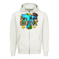 Oatmeal Heather hey there cowboy Zipper Hoodie - Zillion Design Studio