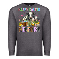 Charcoal Heather happy easter heifer's Premium Sweatshirt - AdoDesignShop