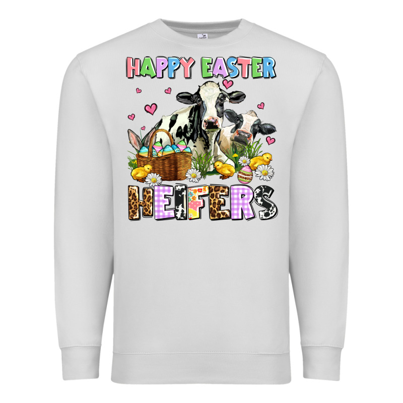 Happy Easter Heifer's Premium Sweatshirt by AdoDesignShop | Teevron