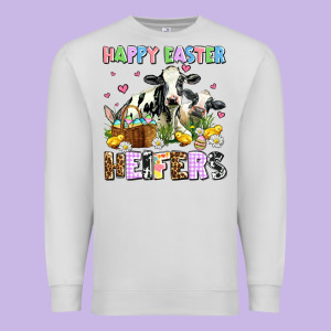 Happy Easter Heifer's Premium Sweatshirt Designed By Adodesignshop