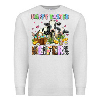 Oatmeal Heather happy easter heifer's Premium Sweatshirt - AdoDesignShop