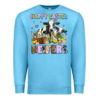 Ocean Blue happy easter heifer's Premium Sweatshirt - AdoDesignShop