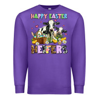 Purple happy easter heifer's Premium Sweatshirt - AdoDesignShop