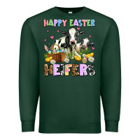 Sports Green happy easter heifer's Premium Sweatshirt - AdoDesignShop