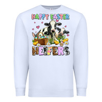 White happy easter heifer's Premium Sweatshirt - AdoDesignShop