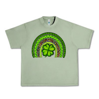 Oil Green St. Patrick's Day Shamrock Rainbow Urban Heavy Tee - Artiststas