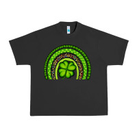 Pigment Black St. Patrick's Day Shamrock Rainbow Urban Heavy Tee - Artiststas