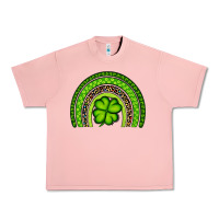 Salmon St. Patrick's Day Shamrock Rainbow Urban Heavy Tee - Artiststas