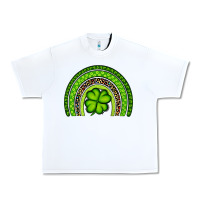 White St. Patrick's Day Shamrock Rainbow Urban Heavy Tee - Artiststas