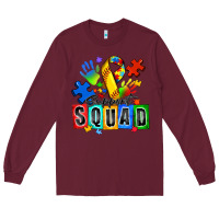 Burgundy softball support squad autism Long Sleeve Tee - Zillion Design Studio