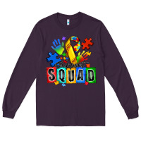 Plum softball support squad autism Long Sleeve Tee - Zillion Design Studio