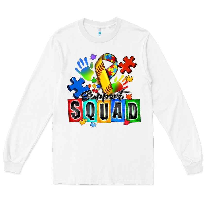 Softball Support Squad Autism Long Sleeve Tee by Zillion Design Studio | Teevron