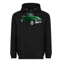 Black western green truck right 34 view 1 Heavyweight Hoodie - FaDigitalArtStudio