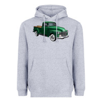 Heather Grey western green truck right 34 view 1 Heavyweight Hoodie - FaDigitalArtStudio