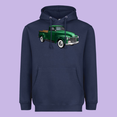 Western Green Truck Right 34 View 1 Heavyweight Hoodie Designed By Fadigitalartstudio
