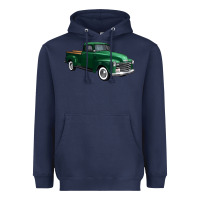 Navy western green truck right 34 view 1 Heavyweight Hoodie - FaDigitalArtStudio
