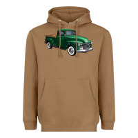 Toasted Coconut western green truck right 34 view 1 Heavyweight Hoodie - FaDigitalArtStudio