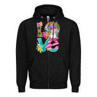 Black love summer unicorn Zipper Hoodie - texasbilliewilder