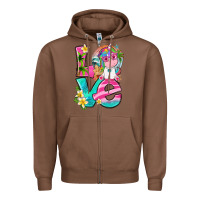 Chestnut love summer unicorn Zipper Hoodie - texasbilliewilder