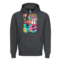 Smoke love summer unicorn Zipper Hoodie - texasbilliewilder