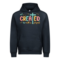 Navy created with a purpose Urban Hoodie - MaliasSmallBusiness