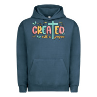 Pigment Midnight Navy created with a purpose Urban Hoodie - MaliasSmallBusiness