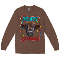 Chestnut Merry Christmas Calf Long Sleeve Tee - RanaPortraitStore