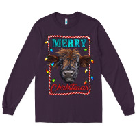 Plum Merry Christmas Calf Long Sleeve Tee - RanaPortraitStore