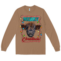 Toasted Coconut Merry Christmas Calf Long Sleeve Tee - RanaPortraitStore