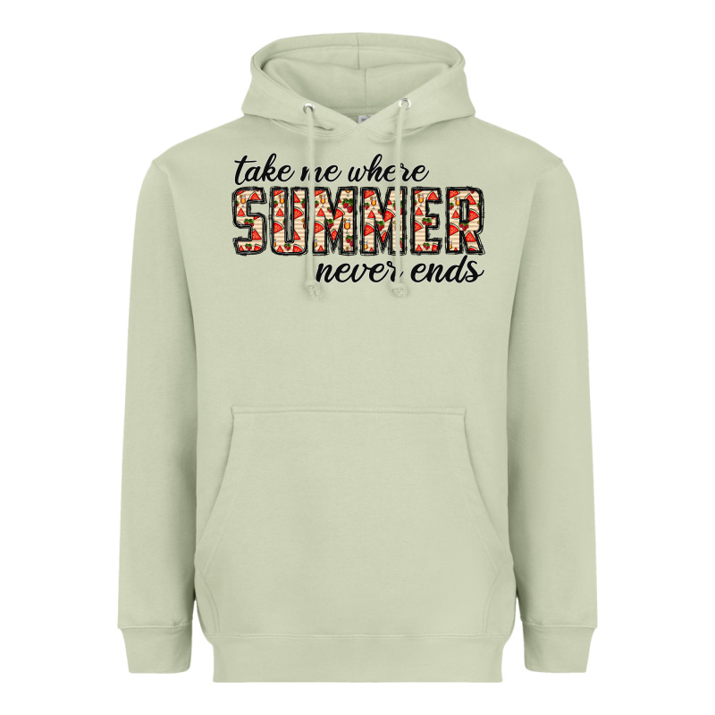 Take Me Where Summer Never Ends Heavyweight Hoodie by CowhideDigitalArt | Teevron