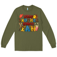 Army Green little brother biggest fan Long Sleeve Tee - AdoDesignShop
