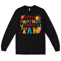 Black little brother biggest fan Long Sleeve Tee - AdoDesignShop