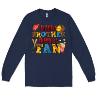 Navy little brother biggest fan Long Sleeve Tee - AdoDesignShop
