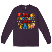 Plum little brother biggest fan Long Sleeve Tee - AdoDesignShop