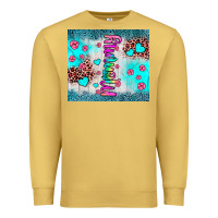 Antique Gold mommy leopard turquoise Premium Sweatshirt - JahusDesignShop