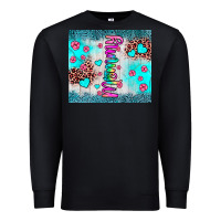Black mommy leopard turquoise Premium Sweatshirt - JahusDesignShop
