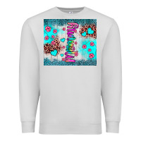 Dove Grey mommy leopard turquoise Premium Sweatshirt - JahusDesignShop