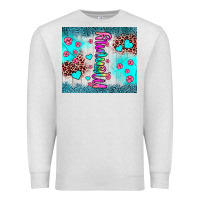 Oatmeal Heather mommy leopard turquoise Premium Sweatshirt - JahusDesignShop