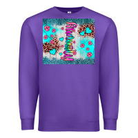 Purple mommy leopard turquoise Premium Sweatshirt - JahusDesignShop