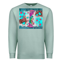 Seafoam mommy leopard turquoise Premium Sweatshirt - JahusDesignShop