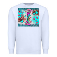 White mommy leopard turquoise Premium Sweatshirt - JahusDesignShop