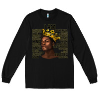 Black afro man black king i am Long Sleeve Tee - texasbilliewilder