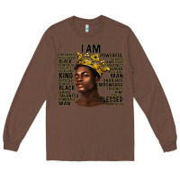 Chestnut afro man black king i am Long Sleeve Tee - texasbilliewilder