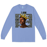 Colony Blue afro man black king i am Long Sleeve Tee - texasbilliewilder