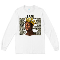 White afro man black king i am Long Sleeve Tee - texasbilliewilder