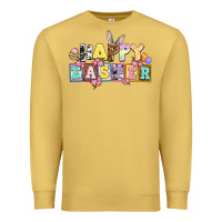 Antique Gold happy easter Premium Sweatshirt - AdoDesignShop