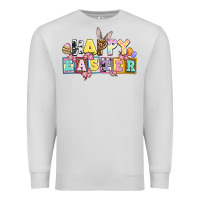 Dove Grey happy easter Premium Sweatshirt - AdoDesignShop