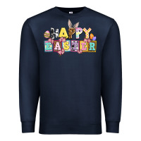 Navy happy easter Premium Sweatshirt - AdoDesignShop