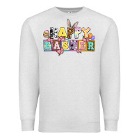 Oatmeal Heather happy easter Premium Sweatshirt - AdoDesignShop